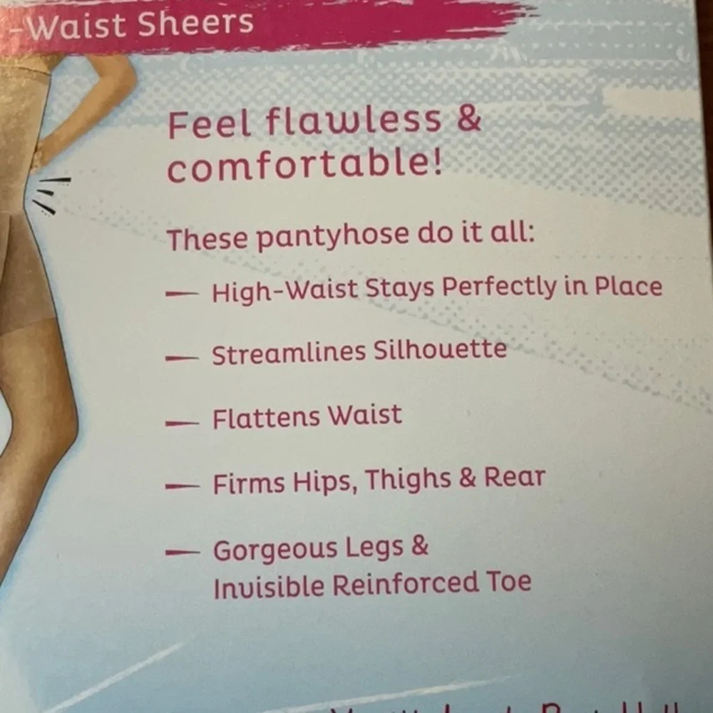 SPANX Red Hot Label High-Waist Sheers Shaping Pantyhose. Black. Size 6F